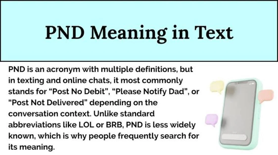 What Does PND Mean in Chat and Social Media?