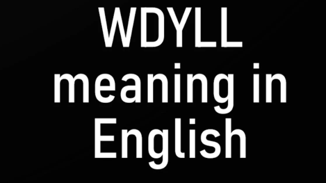 What Does WDYLL Mean in Chat